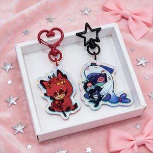 Hazbin Hotel Keychain, Vox Keychain, Alastor Keychain image 2