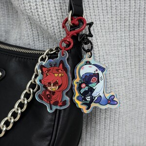 Hazbin Hotel Keychain, Vox Keychain, Alastor Keychain image 3