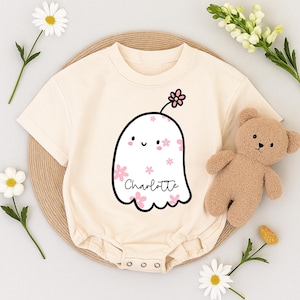 Custom Name Baby Boo Bubble Romper, Little Boo Romper, Cute Halloween Ghost Bodysuit, Fall Baby Toddler Outfit, Halloween Baby Shower Gift