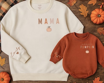 Mama and Mini Sweatshirts, Mama and Girl, Mom and Baby Matching