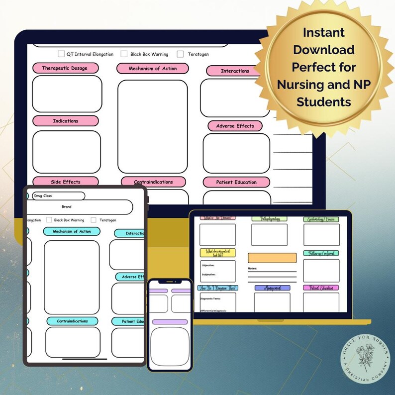 Medication Map Example Pharmacology Medication Map Template: Nursing Template Note Pages ...