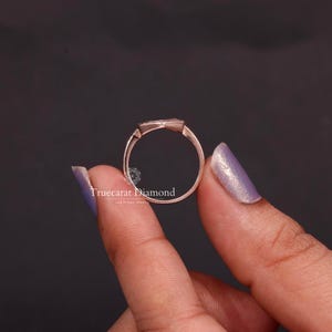 Hexagon Shape Flower Design Lab Grown Diamond Engagement Ring, Flush Round Diamond Halo Wedding Ring, Platinum Bridal Ring, Gift For Her