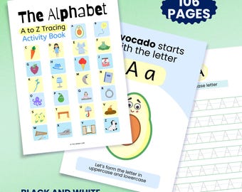 Alphabet Tracing Workbook for Kids | Letter Practice Printable PDF | Handwriting Activity for Preschool & Kindergarten
