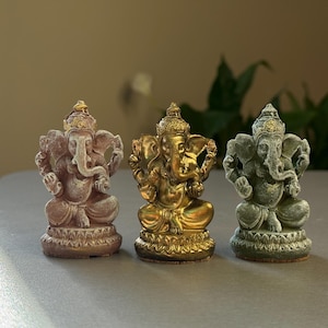 Handmade Ganesha Statue: Hindu God Idol, Meditation Decor