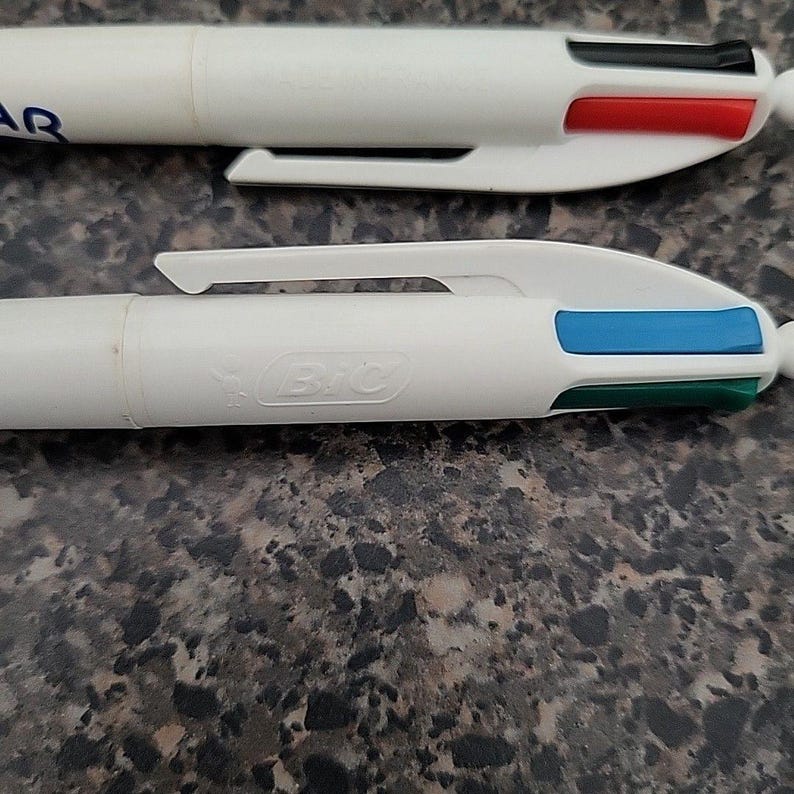 VINTAGE BIC Made In France "Momar" Chemical 4 Color Advertising Pens Lot 3 Dried image 4