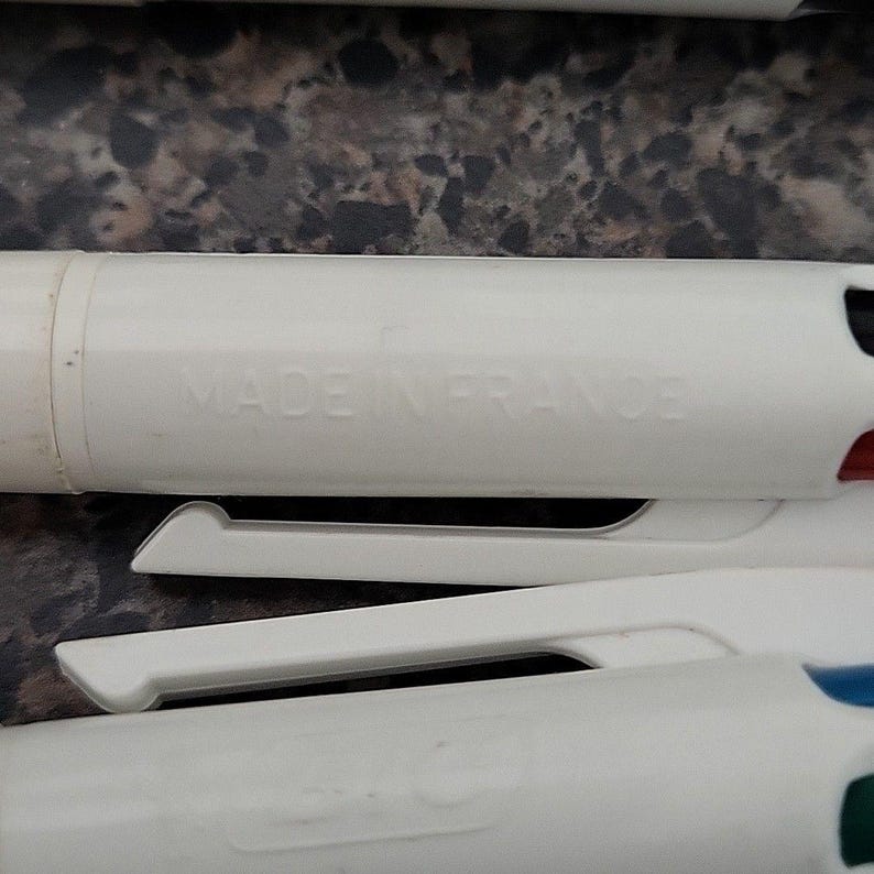 VINTAGE BIC Made In France "Momar" Chemical 4 Color Advertising Pens Lot 3 Dried image 5