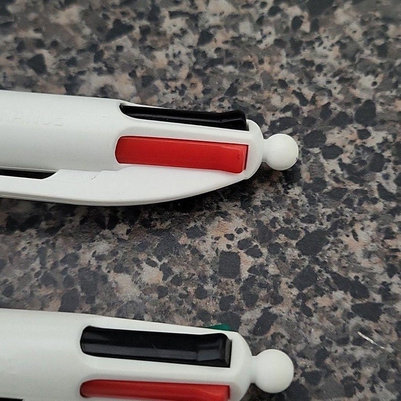 VINTAGE BIC Made In France "Momar" Chemical 4 Color Advertising Pens Lot 3 Dried image 6
