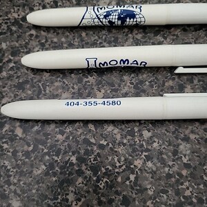 VINTAGE BIC Made In France "Momar" Chemical 4 Color Advertising Pens Lot 3 Dried image 3