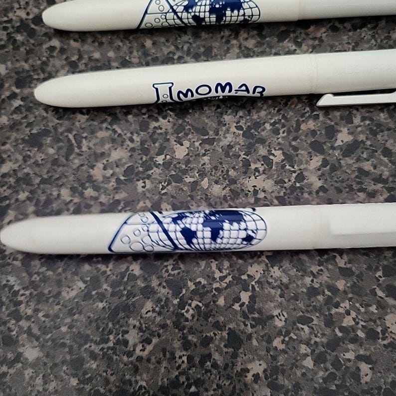 VINTAGE BIC Made In France "Momar" Chemical 4 Color Advertising Pens Lot 3 Dried image 2