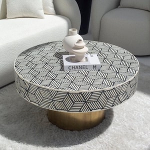 strip pattern black bone inlay coffee table handmade bone inlay furniture, bone inlay coffee table