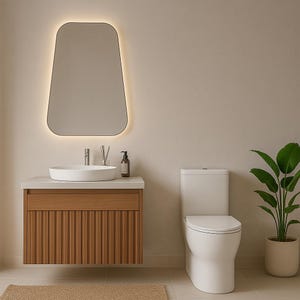 Alpi Irregular Mirror, Asymmetrical Bathroom Mirror, Aesthetic Wall Decor, Wavy Vanity Mirror