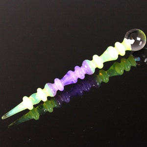 Purple Lollipop Slyme & Slyme Opal Art Glass Perfume Dauber