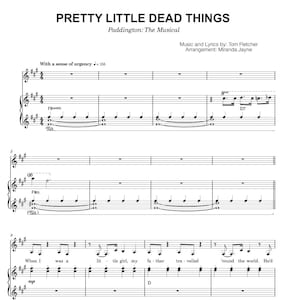 Pretty Little Dead Things (Paddington: The Musical) - volledige transcriptie: bladmuziek voor zangstem en piano
