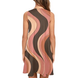Retro Wave Print A-Line Mini Dress with Pockets image 18