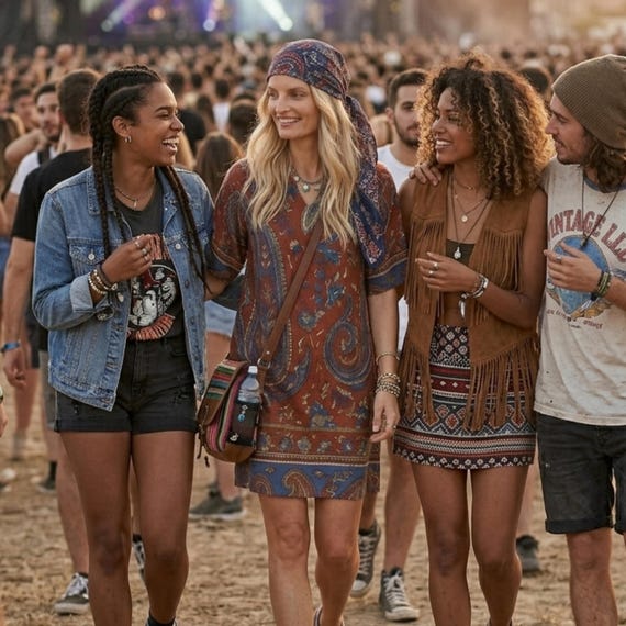 Festival Boho Tunic Dress that also works for vacation, brunch, and everyday statement styling