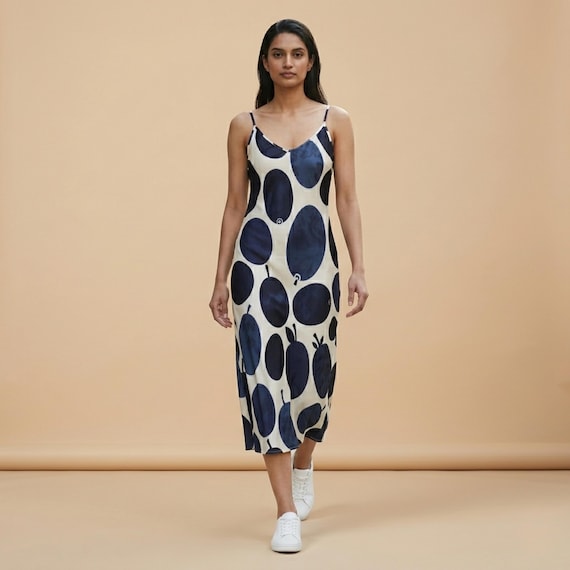 Olive Print Maxi Dress, Boho Beach Resort Dress, Flowy Summer Vacation Outfit