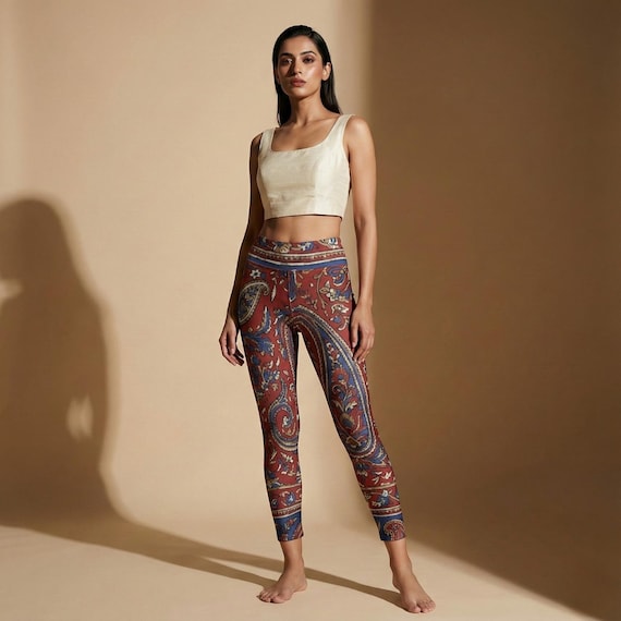Boho Paisley Print High Waist Leggings – Yoga, Festival Wear