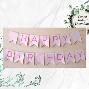 We Scream Four Ice Cream Customizable Birthday Banner | Fourth Birthday Pastel Ice Cream Party | Instant Canva Download | 5 x 7 Pennants