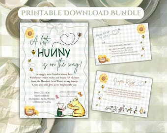 Winnie the Pooh Baby Shower Invitation Bundle - Hunny Classic Pooh