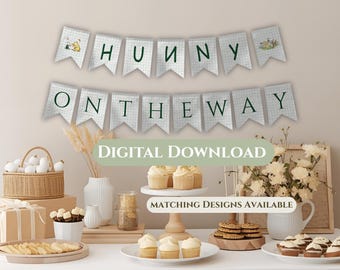 Classic Pooh Customizable Baby Shower Banner (Printable Download)