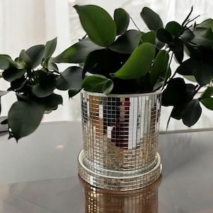 Disco Planter | Plant Pot | Storage | Funky & Unique | Drainage hole | Retro 70s inspired