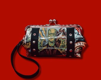 Monster Clutch / READY TO SHIP / Frankenstein Bag / Dracula / Mummy / Wolfman / Gothic Purse / Horror / Rockabilly / Psychobilly / Halloween