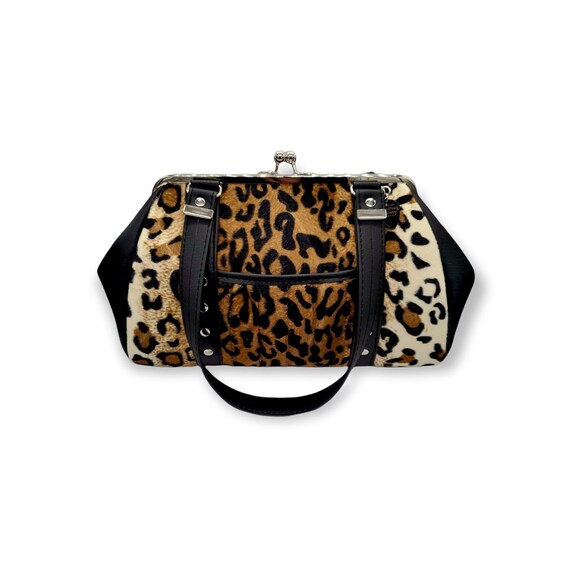 Leopard Faux Fur Retro Handbag MADE TO ORDER | Etsy