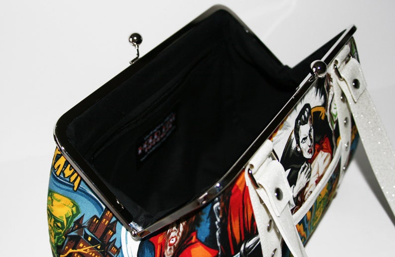 Monster Handbag with Your Choice of Vinyl Trim Kisslock Frame | Etsy