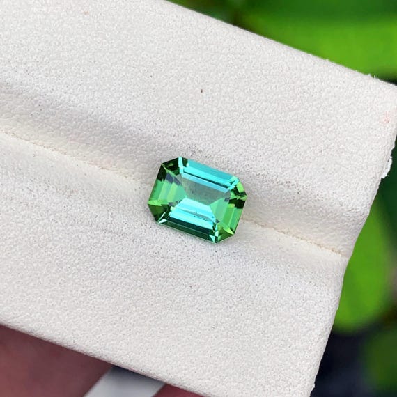 Bluish Green Tourmaline Gemstone For Ring Making, Natural Tourmaline Loose Stone: 1.60 CT
