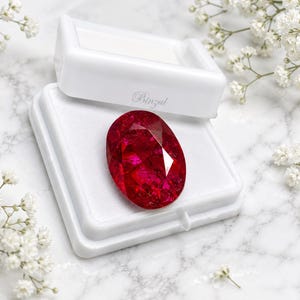 9Ct Rare Natural Red Beryl (Bixbite) Certified Oval Cut Loose Gemstone Utah USA Origin Deep Vivid Red Collector Gem Engagement Ring Gem