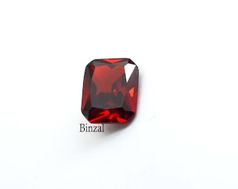 5 Ct Natural Almandine Deep Blood Red Garnet Emerald Cut 9x7x4 mm Loose Gemstone Rich Red Loose Stone for Ring