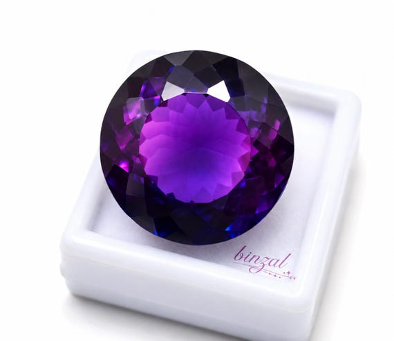 40Ct Rare Brazilian Bluish Purple Tourmaline Gemstone Round Cut Loose Tourmaline 20x20x10mm Collector Gem Luxury Jewelry Stone