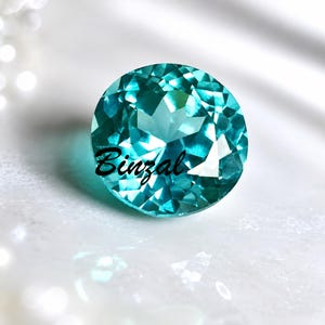 Rare Neon Blue Paraiba Tourmaline 14-16 CT Round Cut Loose Gemstone Natural Looking Blue Green Gem Jewelry Making Gift