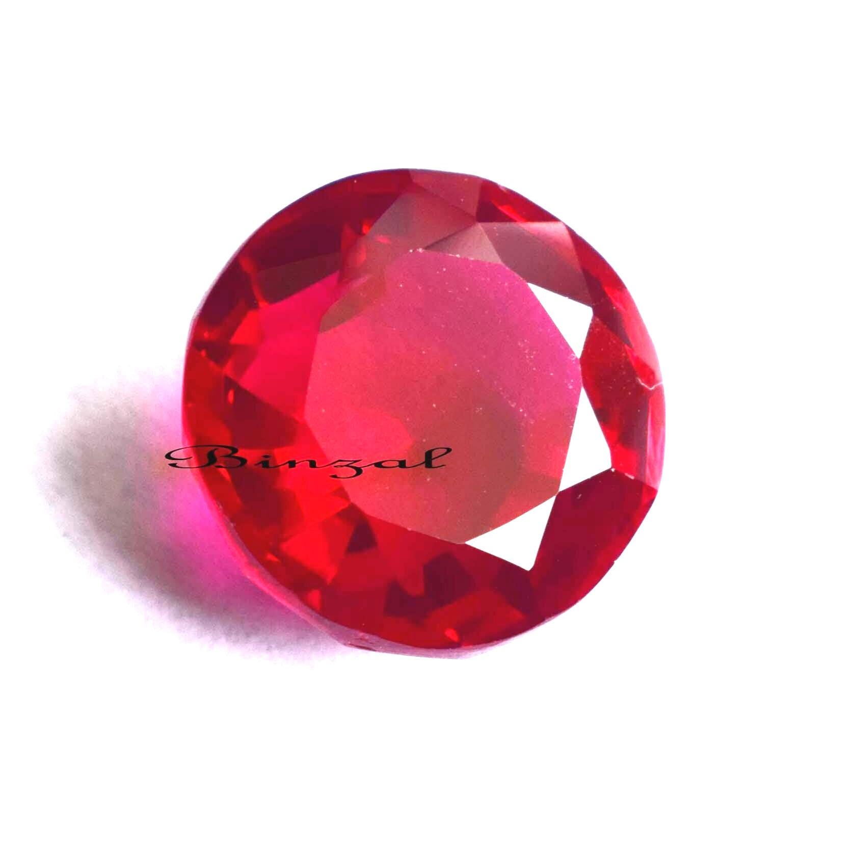 Rubis Synthétique Verneuil Rouge Sang De Pigeon - Qualité Joaillerie - 12x10 Mm - 8 Carats