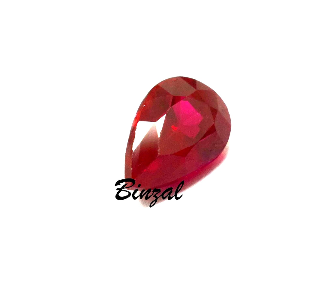 Ruby Long Best Burma Ruby 4-6 CT Natural Red Ruby Long Pear Cut Loose Gemstone ...