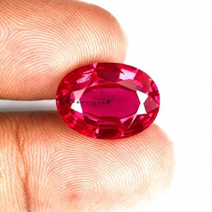 Natural Ruby 8-10 CT Oval Cut Burma Pigeon Blood Red Ruby Loose Gemstone July Birthstone For Making Jewelry Loose Gemstone Ruby