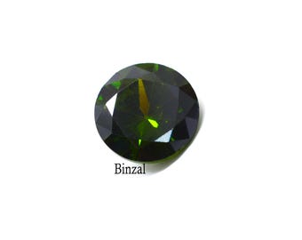8Ct Natural Olive Green Grossular Garnet Round Cut 12x12x7 mm Yellowish Green Grossular Ideal For Statement Jewelry Loose Gemstone