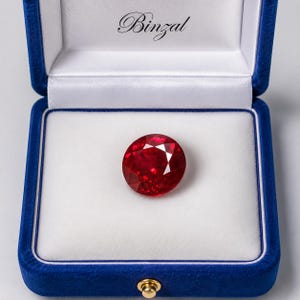 Sällsynt naturlig burma rubin 12–14 karat duvblodröd rundslipad lös ädelsten certifierad 12x12x8 mm fina smycken samlargåva