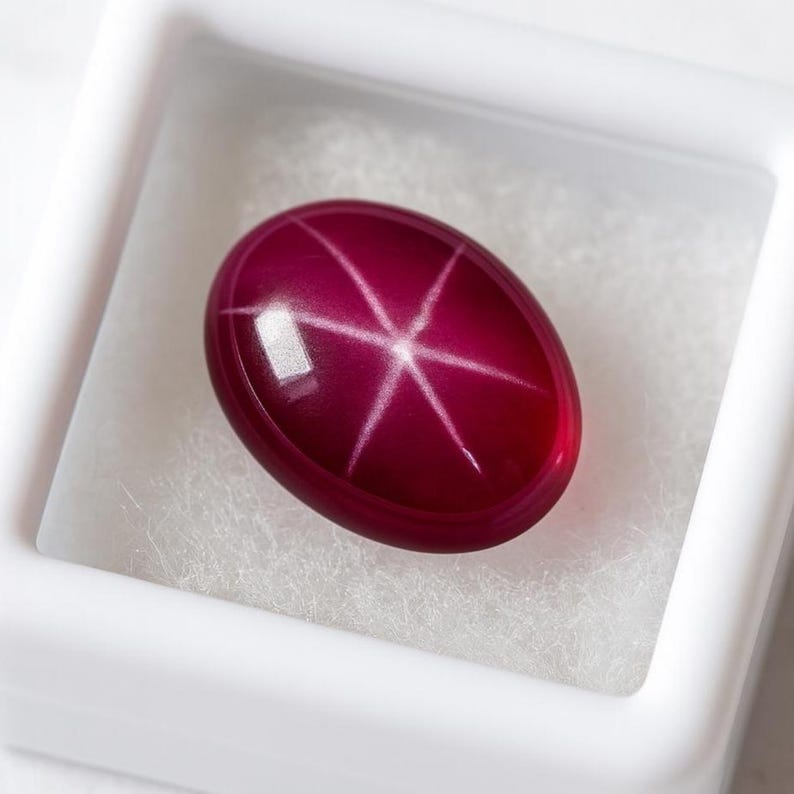 Grading Star Ruby 6-ray Asterism 15ct Ruby Natural Star Ruby Oval Cabochon 15x12x6 Mm ...