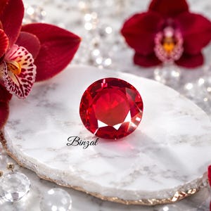 Burma Rubin 12-14Ct Natürlicher Taubenblut Rubin Rundschliff Lose Edelstein Ideal für High-End-Schmuck wie Verlobungsringe Schmuck Edelstein