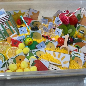 Summer Lemonade Stand Sensory Bin