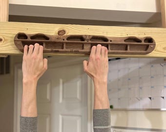 Tabla de entrenamiento para escalada - Tabla de dedos - Tabla de entrenamiento de madera para escalada / BARK Staggered Cremp