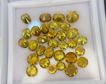 15 Carat Natural Yellow Sphene Titanite Top Fire Top Pieces Top Cut From Zagi Mine Pakistan