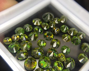 25 Carat Natural Green Sphene Titanite Top Fire Top Piece Top Cut From Zagi Mine Pakistan