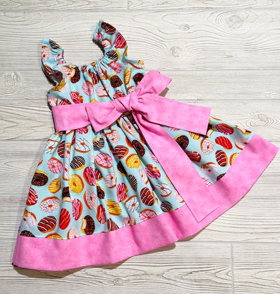 open lace back dress Too Sweet Donut Dress 4/5T
