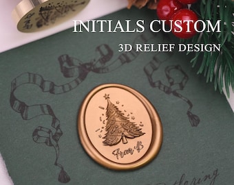 Personalized Christmas Wax Seals - No-Melt Adhesive for Easy Gift Wrapping!