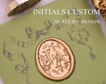 Custom Botanical Wax Seal Stamp | Elegant Plant-Themed Wax Seal for Wedding Invitations, Gifts & DIY Projects