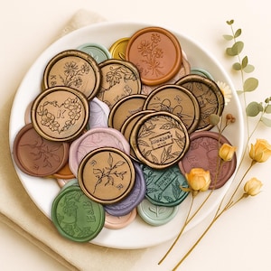 Wax Seal Stickers, Personalized Wax Seal for Invitations, Wedding Seals, Customizable Seals for Gifts, Packaging & Envelopes