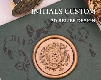 Custom European Family Crest Wax Seal - Personalized Monogram Stamp for Wedding Invitation & DIY Projects