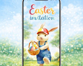 Custom Easter Egg Hunt Invitation Video | Bunny Easter Party Invite | Fast Delivery